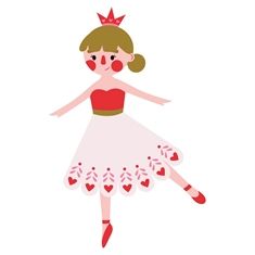 Christmas Decoration Ballerina Transparent Sticker